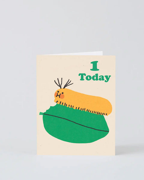 Wrap - Greetings Card - 1 Today Caterpillar