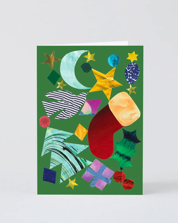 Wrap - Greetings Card - Abstract Christmas
