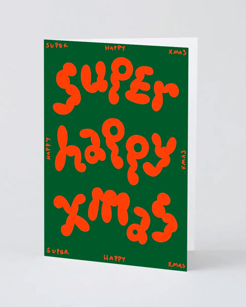 Wrap - Greetings Card - Super Happy Xmas