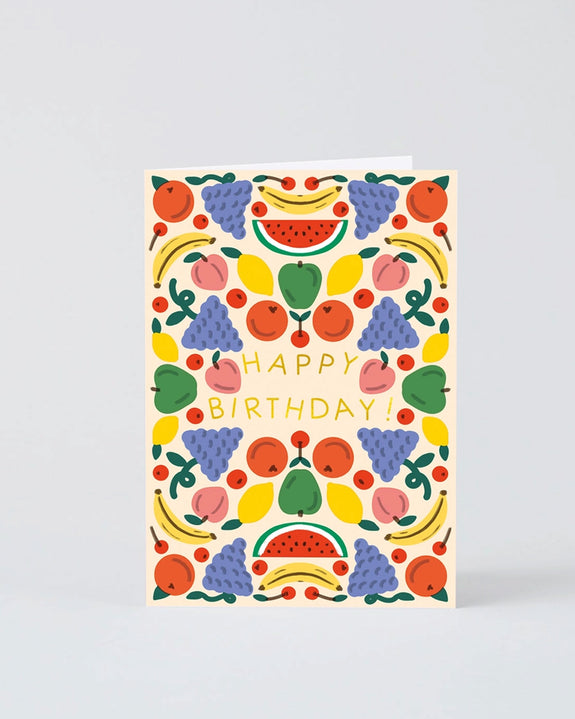 Wrap - Happy Birthday Fruits Greetings Card