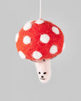 Wrap - Hanging Felt Ornament - Mushroom