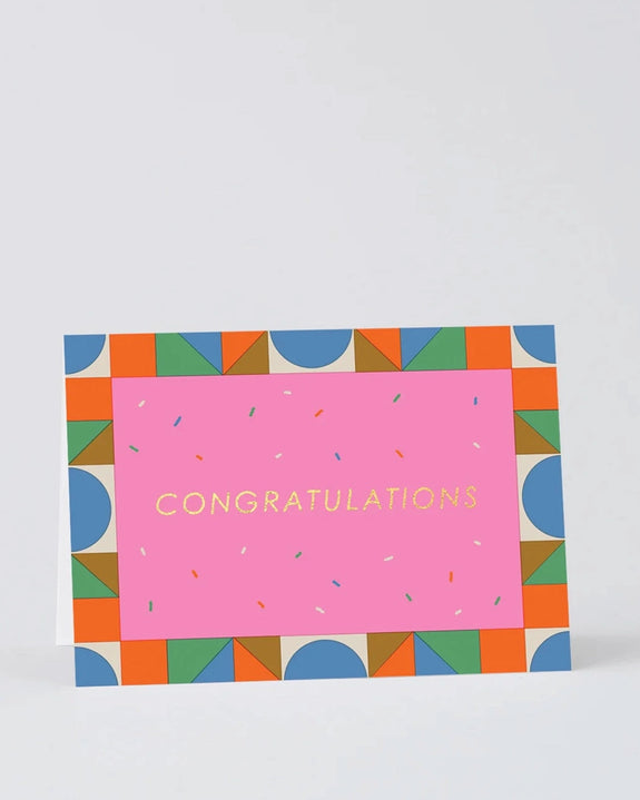 Wrap - Congratulations (Pink) Greetings Card