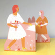 The Printed Peanut - Two Women Concertina Heart Card