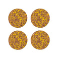 Yod and Co - Speckled Round Cork Coasters Set of 4 - Yellow