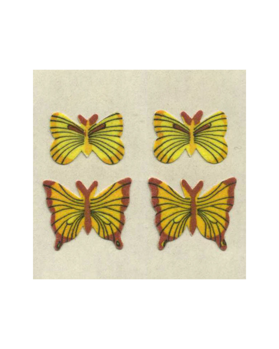 Stickermagic - Furry Tear-off stickers - Yellow Butterflies