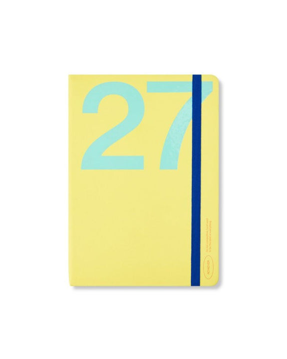 Any Day Now - 2027 - Weekly Achiever Diary - A5 - Yellow & Sky