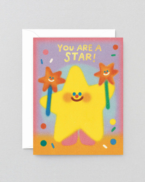 Wrap - You Are A Star! Greetings Card