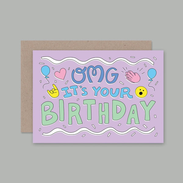 AHD greetings cards - OMG It's Your Birthday