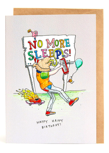 Wally Paper Co Cards - No More Sleeps