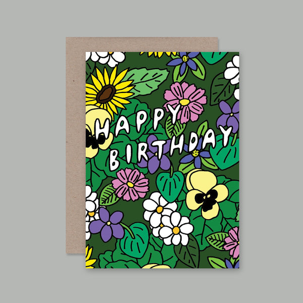 AHD greetings cards - Happy Birthday Flowers