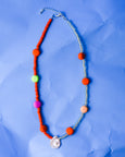 Emily Green - Glass + Clay Necklace - Blood Orange