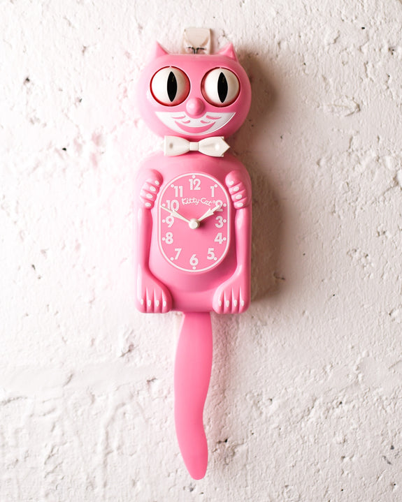 Pink Satin Kit-Cat (15.5 high) - Kit-Cat Klock