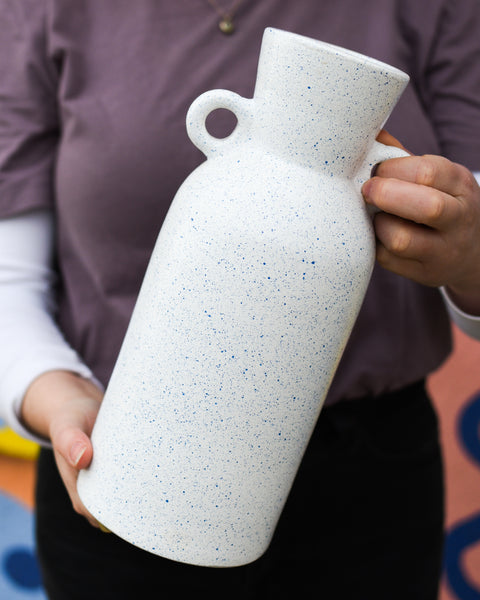 Bonnie and Neil - Tall Speckle Vase- Blue