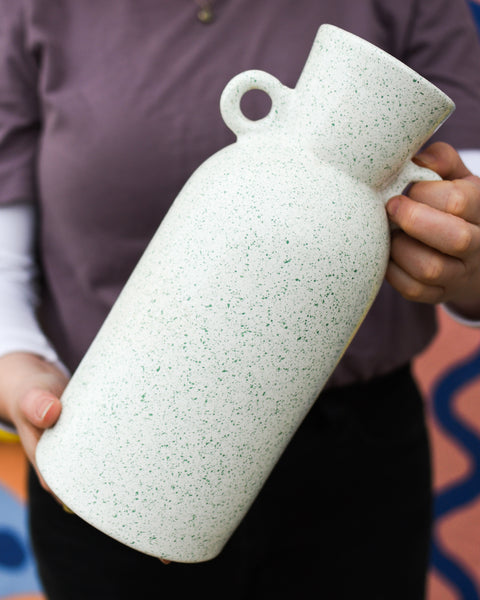 Bonnie and Neil - Tall Speckle Vase- Green