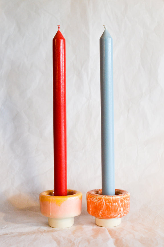 Dinner Candle set - Red and Baby Blue