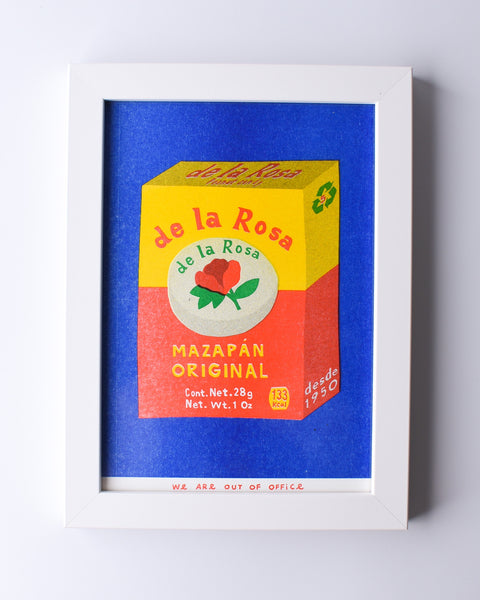 We are out of Office - FRAMED Riso Print - Mazapan Original