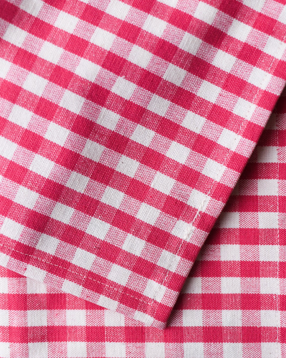 Gingham Check Table Cloth 150 x150cm - Pink