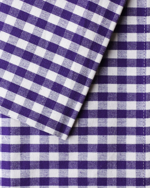 Gingham Check Table Cloth 150 x 250cm - Purple