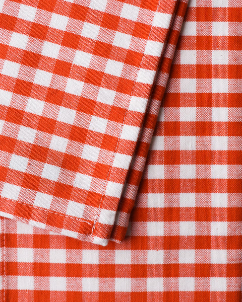 Gingham Check Table Cloth 150 x 150cm - Tomato