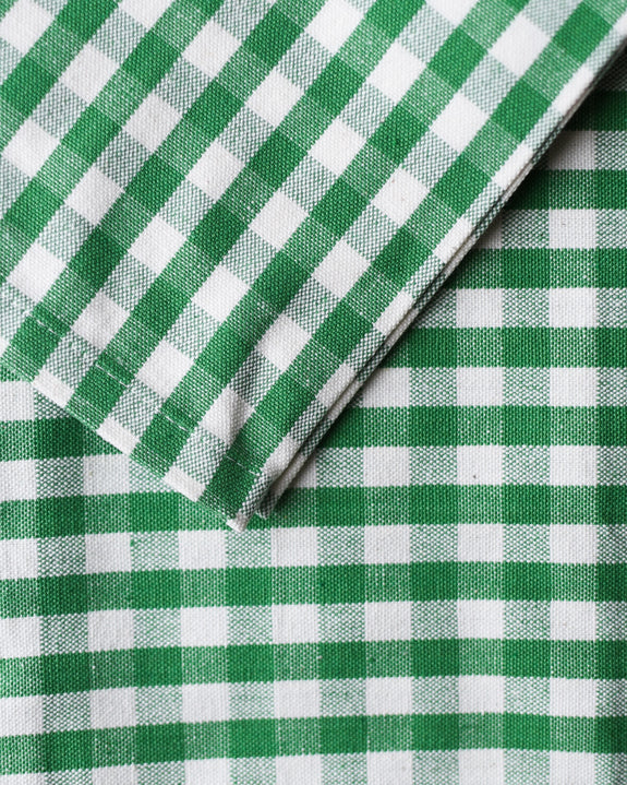 Gingham Check Table Cloth 150 x150cm - Green