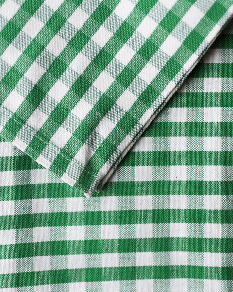 Gingham Check Table Cloth 150 x 320cm - Green