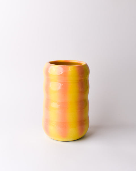 Stacey's Ceramics - Wavy Vessel Pink/Yellow
