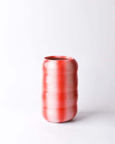 Stacey's Ceramics - Wavy Vessel Pink/Red