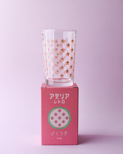 Aderia Retro Glass - Sakuragusa Pink Flowers