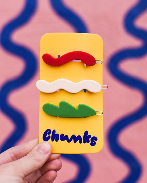 Chunks - Classic Mini Waves Barrette Pack