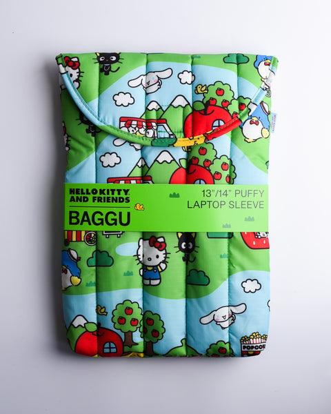 Baggu -Puffy Laptop Sleeve - 13/14 inch - Hello Kitty and Friends Scene