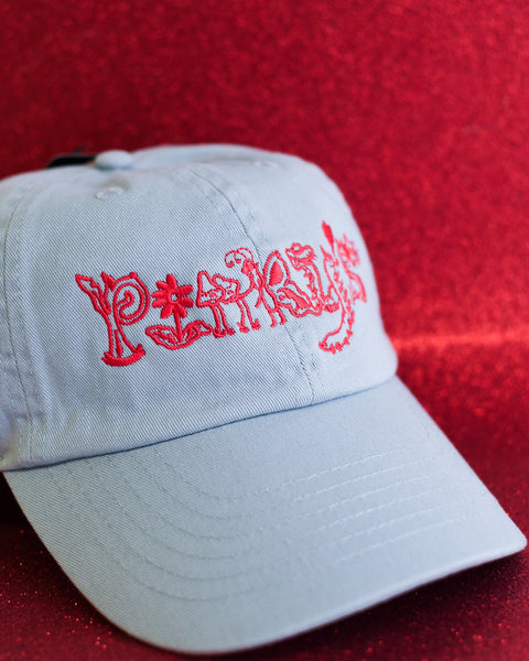 Pinky's Cap - Red on Blue