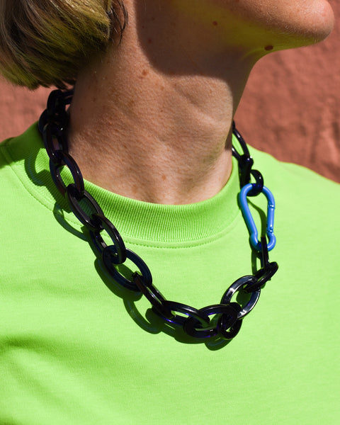Bianca Mavrick - Chain Link Necklace - Blue
