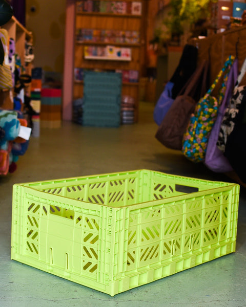 Ay-Kasa Foldable Crates - Maxi - Lime Green *PICK UP ONLY*