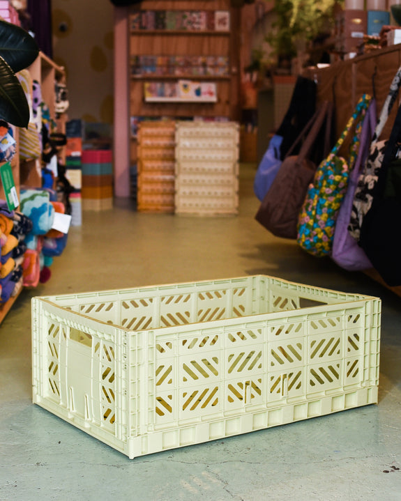 Ay-Kasa Foldable Crates Maxi - Lime Cream *PICK UP ONLY*