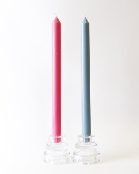 Dinner Candle set - Raspberry and French Blue