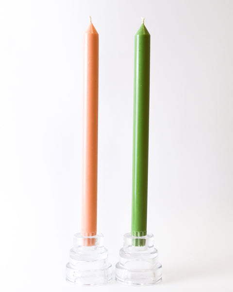 Dinner Candle set - Leaf and Peach