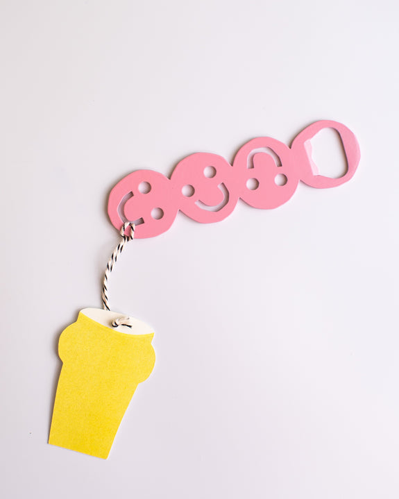 We are out of Office - Cheersie Bottle Opener - Pink
