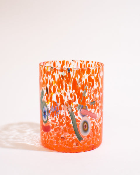 Casa Celva - Straight Murano Tumbler - Orange