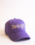 Pinky's Cap -  Yellow on Purple