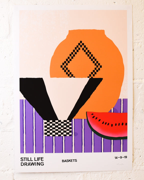 Alice Oehr - Baskets Still Life Poster - A2
