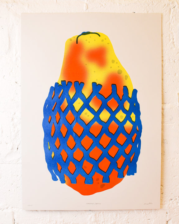 Alice Oehr - Wrapped Papaya Riso Print - A2