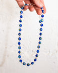 Emily Green - Millefiori & Pearl Short Necklace - Cobalt