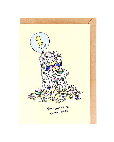 Wally Paper Co Cards - First B'day Mess