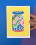 We art out of Office - Riso Print - A Can of Jungle Soda IPA