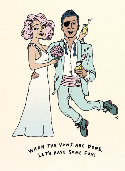 Wally Paper Co Cards - Fun Vows Girl and Boy