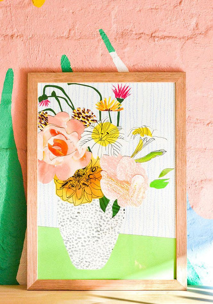 Emily Green - Floral Bunch Collage 1 Giclee Print A2