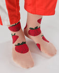 Baggu - Crew Sock - Strawberry
