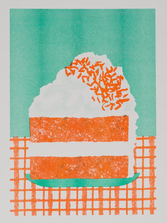 Alice Oehr - Carrot Cake Slice Riso Print - A3