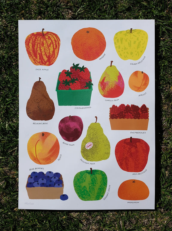 Alice Oehr - Market Poster - Lunchbox Fruit - A2