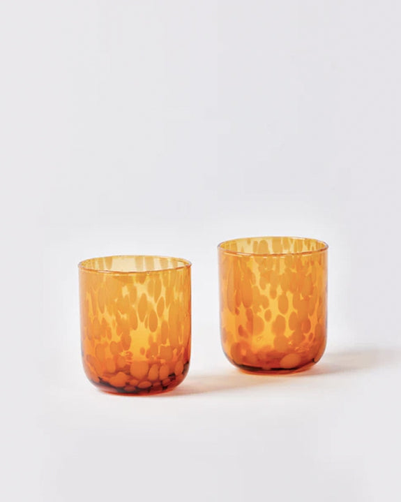 Bonnie and Neil - Dots Amber Tumblers - Set of Two